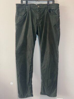 Mavi Zach Jeans Mens 36/32 Dusty Olive Twill Straight Leg Stretch Denim Pants